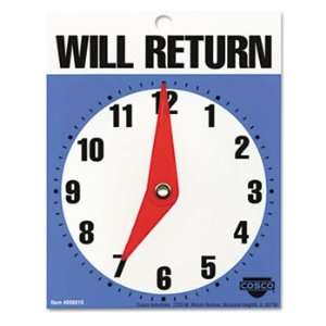  Will Return Later Sign, 5 x 6, Blue