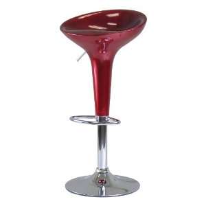 Winsome Wood Spectrum Air Lift Swivel Adjustable Stool, Single, Red 