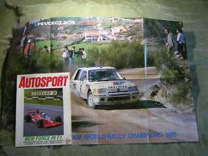 AUTOSPORT magazine 29/8/85 feat. 205T16, Dutch GP, Lola  