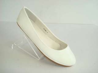 NEW WOMENS WHITE FLAT DOLLY PUMPS/SHOES UK SIZE 3   8  