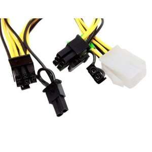  Athena Computer Power CABLE EPCIE1628 16 in. 6 Pin to Dual 