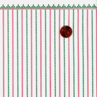 Dollhouse Wallpaper / 3 Sheets of Holly Red/Green/White  