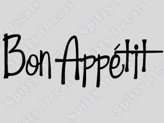 BON APPETIT Home Kitchen Vinyl Wall Decal Quote NEW  