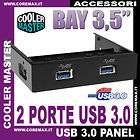 COOLER MASTER USB 3.0 PANEL 3,5 BLACK 2 PORTE HUB CASE
