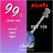 Picato 99s Ukulele Strings   129 Ground Black Nylon  