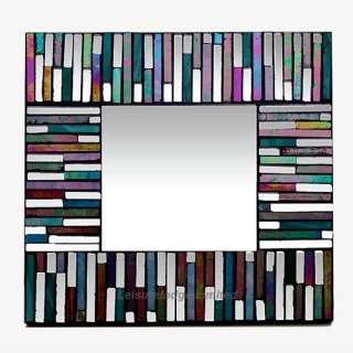 coloured glass mosaic mirror will be certain to brighten up your wall 