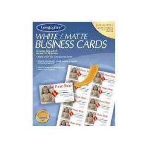  Geographics  Business Card,Inkjet Coated,8 1/2x11,1000 