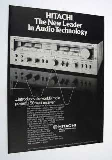 Hitachi SR 804 Class G stereo receiver 1978 print Ad  