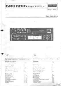 Grundig Orig.Service Manual f. CAR WKC 3851 RDS  