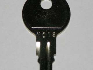 shows the location of the lock number on the key