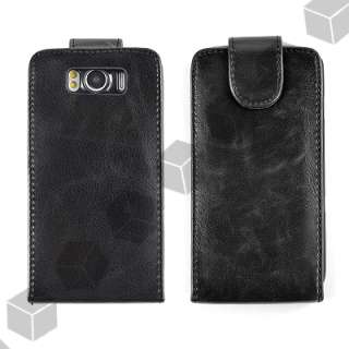   Housse Etui cuir Noir pour HTC Sensation XL G21 4.7 q HD coque 