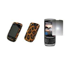  Leopard Design Snap On Cover Case + Screen Protector for 