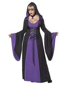 Deluxe Purple Hooded Adult Womens Plus Size Robe Costume