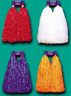 16 Plastic Fringed Pom Pom with plastic handles attached. One pair.