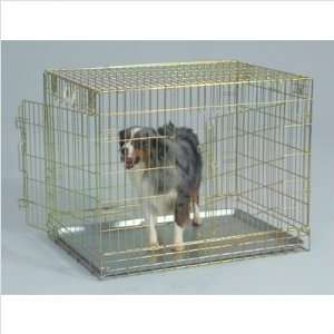   Cage 2   X Two Door Gold Wire Dog Crate Size Large 