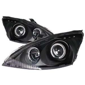  00 02 Ford Focus Black LED Halo Projector Headlights 