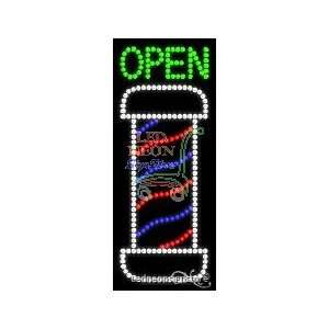 Barber Open (vertical) LED Business Sign 27 Tall x 11 Wide x 1 Deep