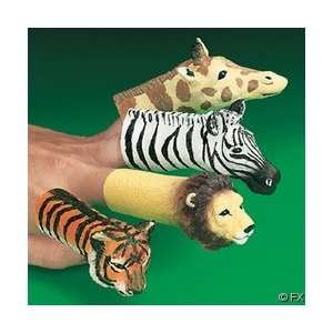  12 Zoo Animal Finger Puppets (Vinyl) Toys & Games