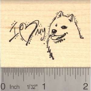  I Love my American Eskimo Dog Rubber Stamp Arts, Crafts 
