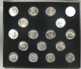 1964 to 1980 Kennedy Half Dollar 17 Coin Collection w/ Box   63823 