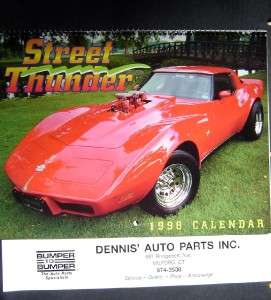 Vintage 1998 Street Thunder Car Calendar ~ Dennis Auto Parts Milford 