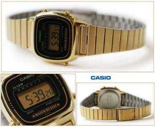 Casio Ladies Gold Digital Watch LA670 LA670WGA 1U Alarm  