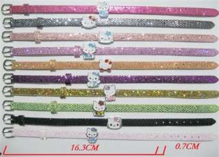   10pcs Hello Kitty DIY leather Bracelet Kids Birthday Party Favous Gift