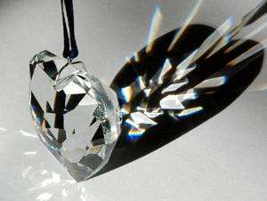 50mm Crystal Facet Heart Prism Valentines Day HOT gift  