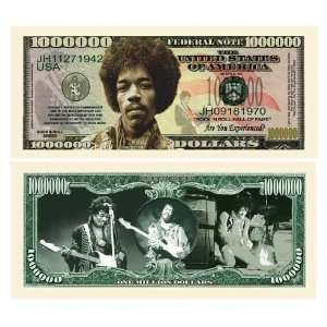  (5) Jimi Hendrix Million Dollar Bill 