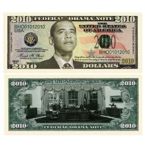  (25) Barack Obama 2010 Commemorative Dollar Bill 