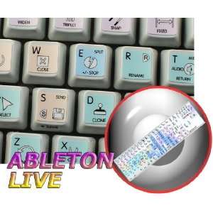 ABLETON LIVE GALAXY SERIES NEW KEYBOARD STICKERS SHORTCUTS 12X12 SIZE