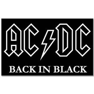  ACDC AC DC Back in Black bumper sticker decal 4 x 6 