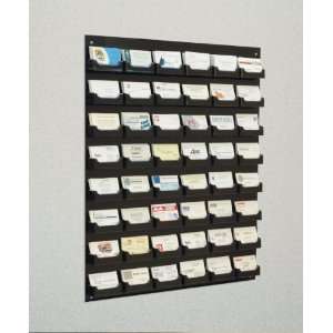   Wall Mount Business Card Holder Rack   Black Acrylic
