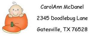 Examples of return address labels that match my invitation designs