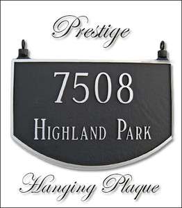 PRESTIGE TWO SIDED HANGING ADDRESS PLAQUE MARKER SIGN NEW DISCOUNTED 2 