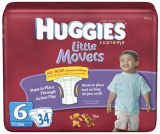  Huggies Little Movers Diapers, Size 6, 34 Count (Pack of 2 