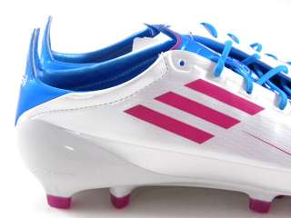 Adidas F50 Adizero TRX Fg White/Cyan Blue/Pink Soccer Futball Cleats 