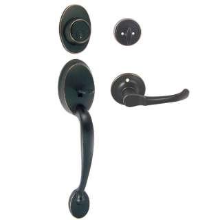 Oil Rubbed Bronze Handleset with Arlington Door Lever  