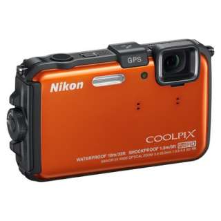 Nikon AW100 16MP Digital Camera with 5x Optical Zoom   Orange.Opens in 