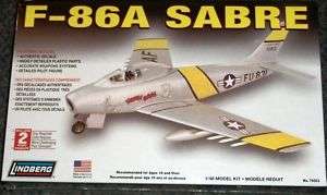 Lindberg Plastic Model Airplane Kit ~ F 86A Sabre ~ Scale 148 Skill 
