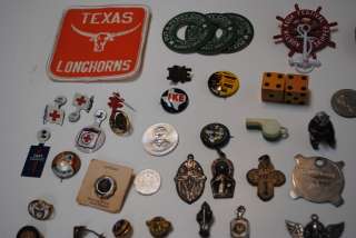   Vintage pin pinback charm token fraternity Red Cross patch Lot old