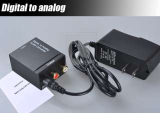 Digital Optical Coaxial Toslink to Analog RCA Audio Converter  