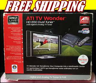   TV WONDER HD 650 DUAL TUNER USB DIGITAL & ANALOG TV TUNER TVW650USB