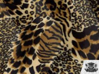 VELBOA ANIMAL PRINT FABRIC  MIXED ANIMAL