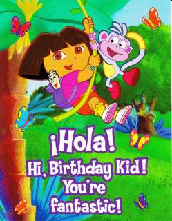 DORA the Explorer Birthday small GREETING CARD #4 ~ Party Supplies 