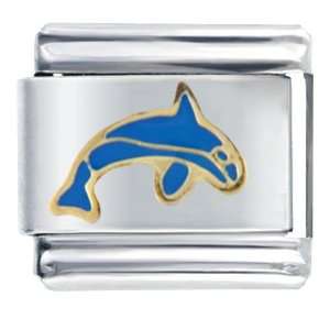   Blue Dolphin Animal Italian Charms Bracelet Link Pugster Jewelry