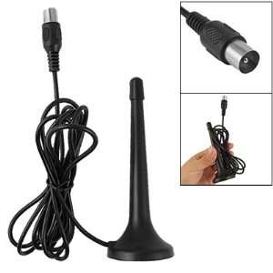   RF Male Plug DVB T Digital TV Black Telescoping Antenna Electronics