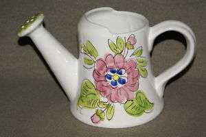 VINTAGE FTD FLOWER WATERING CAN CERAMIC PITCHER ITALY  