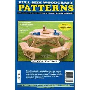  Octagon Picnic Table Woodcraft Project Woodworking Pattern 
