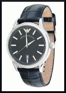 New Emporio Armani watch AR0539 Black leather Band  